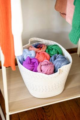 How to Store Scarves in Basket